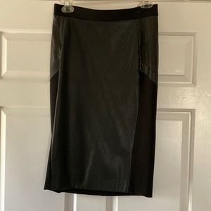 DKNY leather pencil skirt